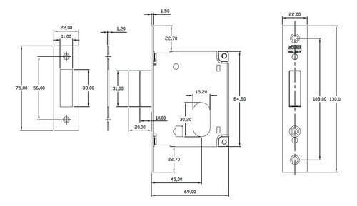 Fechadura Evo V278 Externa Cromo Acetiando La Fonte