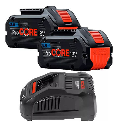 Kit Carregador 220v com 2 Baterias Procore 18v 8ah Bosch