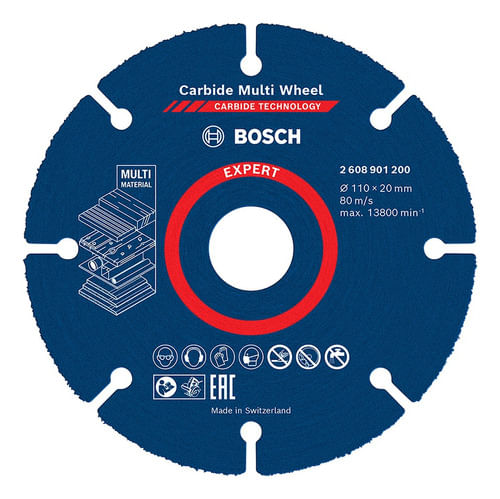 DISCO DE CORTE EXPERT CARBIDE MULTI-WHEEL 110MM BOSCH