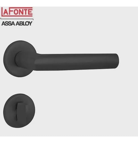 Fechadura Banheiro 892 St2-55mm Roseta 357 Preto Fosco La Fonte
