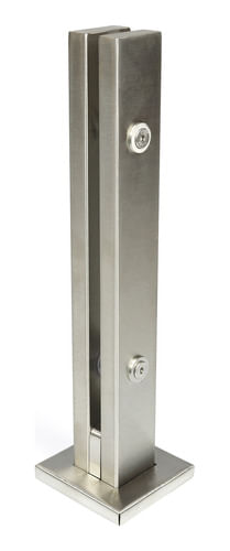 Coluna Torre Inox 304 30cm Inox Escovado Guarda Corpo Formi