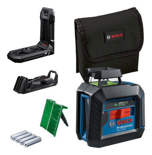 NÍVEL A LASER LINHAS VERDES CRUZADAS GLL 2-20G 10M BOSCH