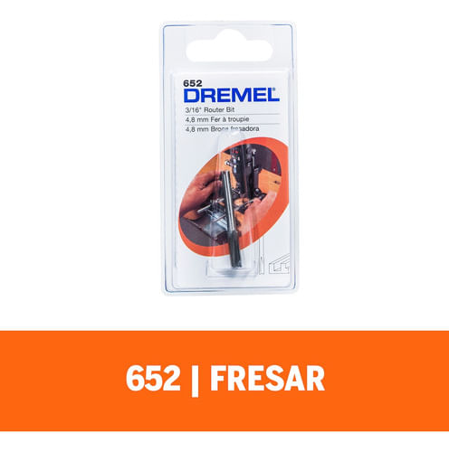Fresa Reta de 4,8mm Para Madeira Modelo 652 dremel