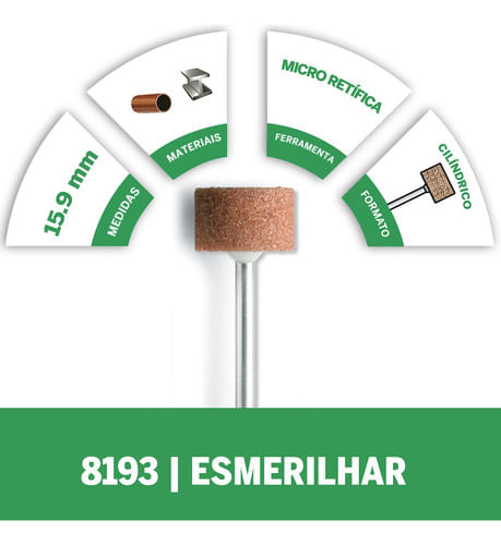 Pedra Quadrada para Esmerilhar 15.9mm Dremel