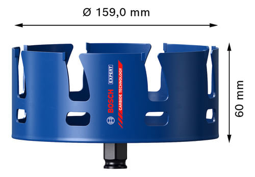 SERRA COPO 159MM EXPERT MULTIMATERIAL POWER CHANGE BOSCH