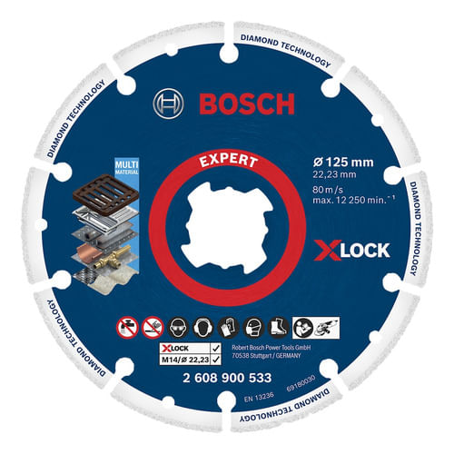DISCO DIAMANTADO EXPERT PARA METAL 115MM X-LOCK BOSCH