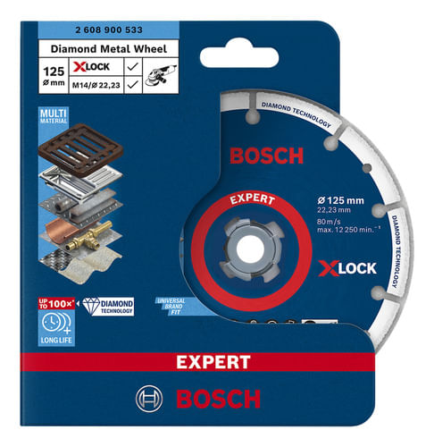 Disco Diamantado Expert para Metal 125mm X-lock Bosch