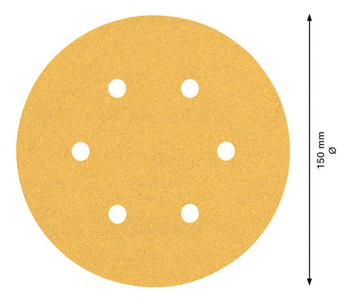 Kit Disco de Lixa Expert 150mm G320 C470 50 Peças Bosch