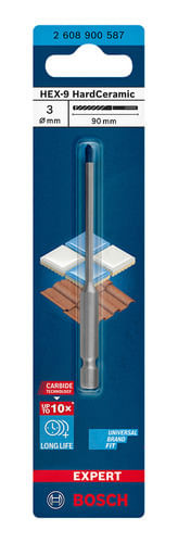 Broca para Porcelanato Expert Hexagonal Ø3 X 90mm Bosch