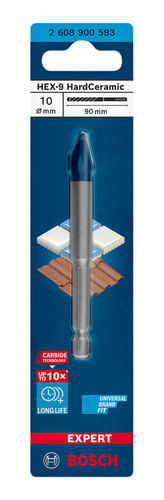 Broca para Porcelanato Expert Hexagonal Ø10 X 90mm Bosch