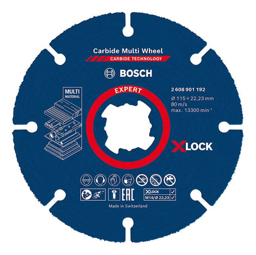 Disco de Corte Expert Carbide Mult-wheel X-lock 115mm Bosch