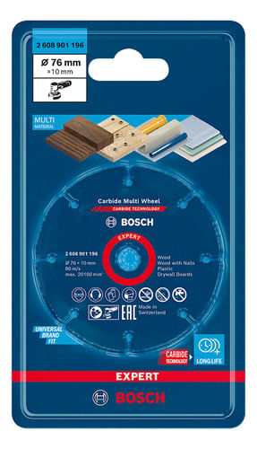 Disco de Corte Expert Carbide Multi-wheel 76mm Bosch
