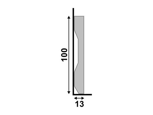 Rodapé de Poliestireno Lev101 Branco 100mm X 2400mm Santa Luzia