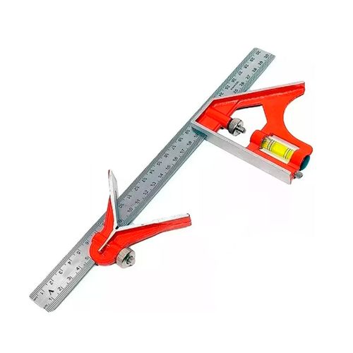 Esquadro 12 Polegadas Aço 300mm Combinado com Nível Sparta