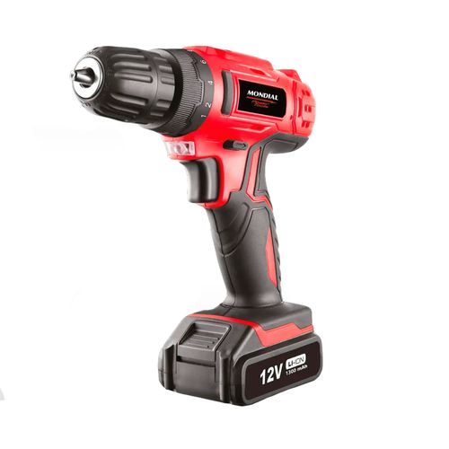 PARAFUSADEIRA FURADEIRA PF-07MA 12V 50 ACESSÓRIOS + MALETA MONDIAL MONDIAL