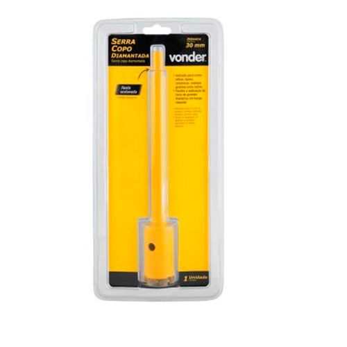 SERRA COPO DIAMANTADA 30MM COM HASTE VONDER