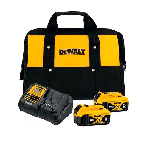Kit 2 Baterias 5ah 20v Max Carregador+ Bolsa Dcb205c2k-br Dewalt