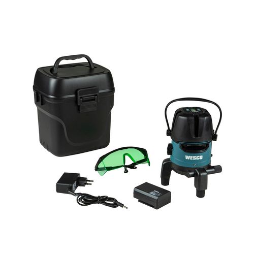 NÍVEL A LASER 5 LINHAS VERDE PROFISSIONAL WS8911K WESCO