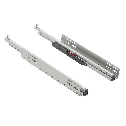 Corrediça Invisível 27cm Dt130 30kg com Amortecedor Extração Total Hafele