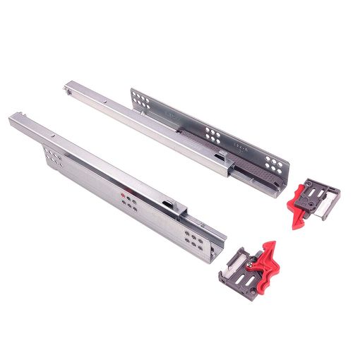 Corrediça Invisível 45cm 25kg com Amortecedor Extração Parcial Hafele