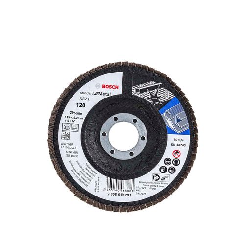 Disco Flap Standard Metal Fa 115mm Gr120 Bosch