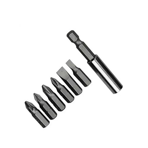JOGO DE BITS E ADAPTADOR MAGNÉTICO 1/4 POLEGADA 7 PEÇAS MTX