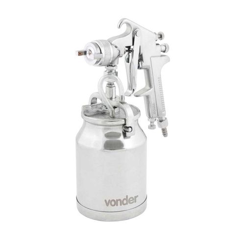 Pistola para Pintura com Caneca em Alumínio Tipo Sucção Psv 100 Vonder