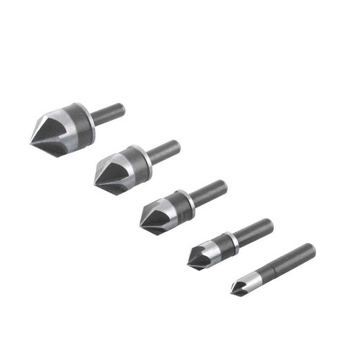 Jogo de Escareadores de Aço Rápido 1/4" a 3/4" com 5 Peças Vonder