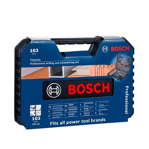 KIT DE PONTAS E BROCAS 103 PEÇAS E MALETA BOSCH
