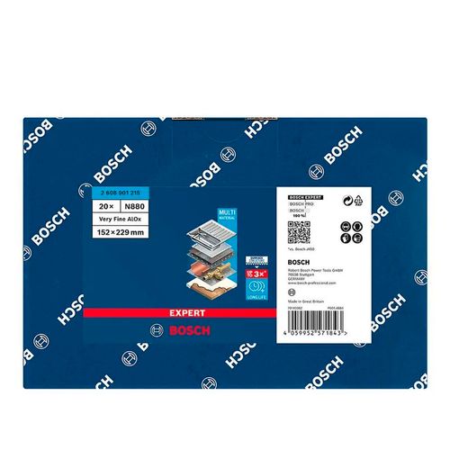Manta Abrasiva Super Fino N880 152 X 229mm Bosch