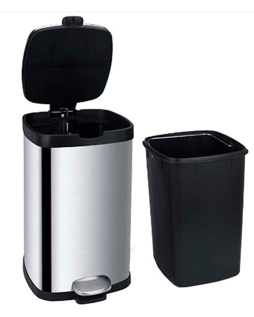 Lixeira Frame Retangular 47.7 X 33.5 X 27cm 20 Litros Inox Escovado Brinox