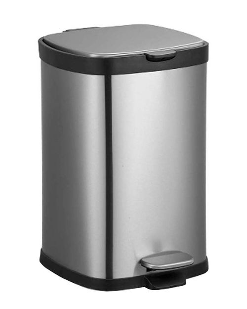Lixeira Pedal e Balde Frame 6l 339x261x403mm Inox Brinox