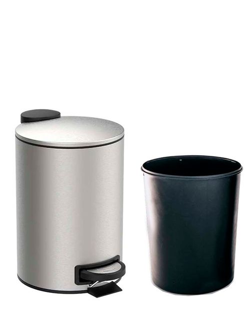 LIXEIRA SPIN 20 LITROS 42.5X29.5CM INOX ESCOVADO BRINOX