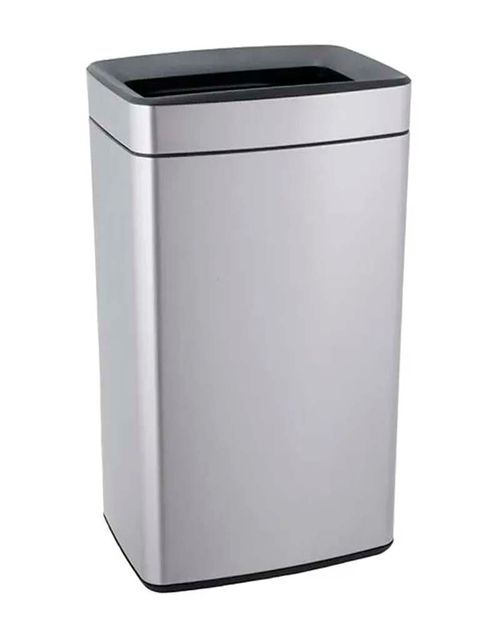 LIXEIRA PLANA RETANGULAR ARO 68.5X38X30CM 40 LITROS INOX ESCOVADO BRINOX