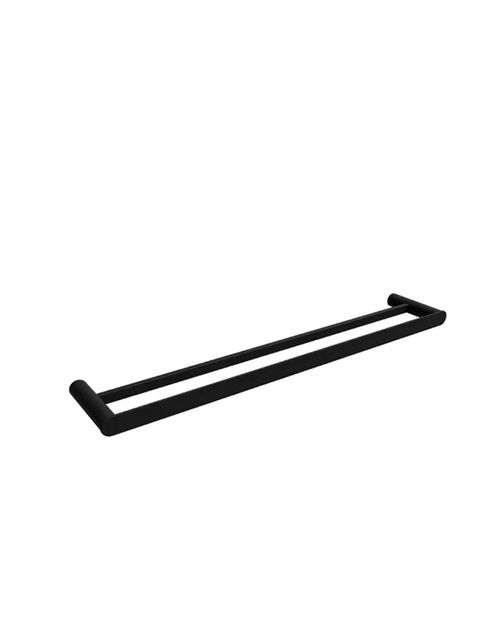PORTA TOALHA SOLANO DUPLO 60CM INOX PRETO 24836 ITALY LINE
