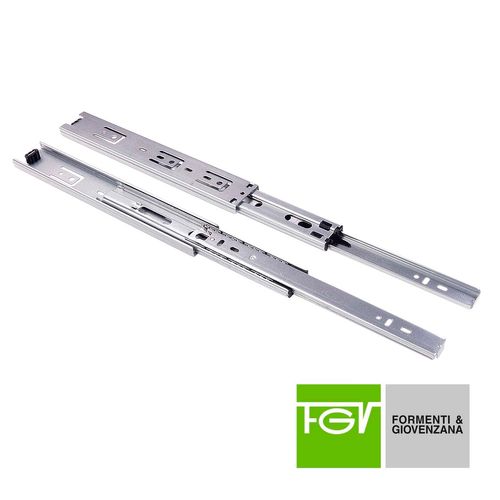 Corrediça Telescópica 35cm Larga H42 30kg Zinco Acetinado Fgv/tn