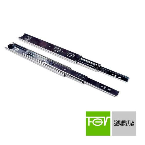 Corrediça Telescópica 70cm Tt45 50kg Zinco Acetinado Fgv/tn