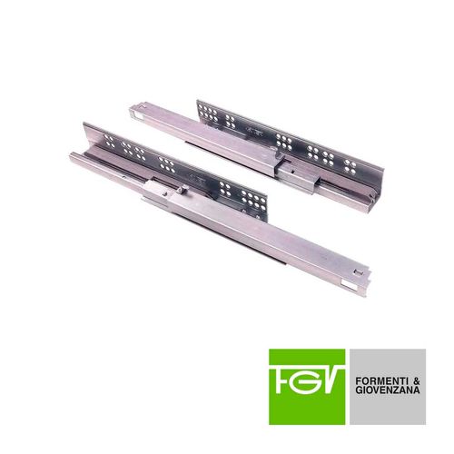 Corrediça Invisível 30cm Abertura com Toque Extração Total 35kg Fgv/tn