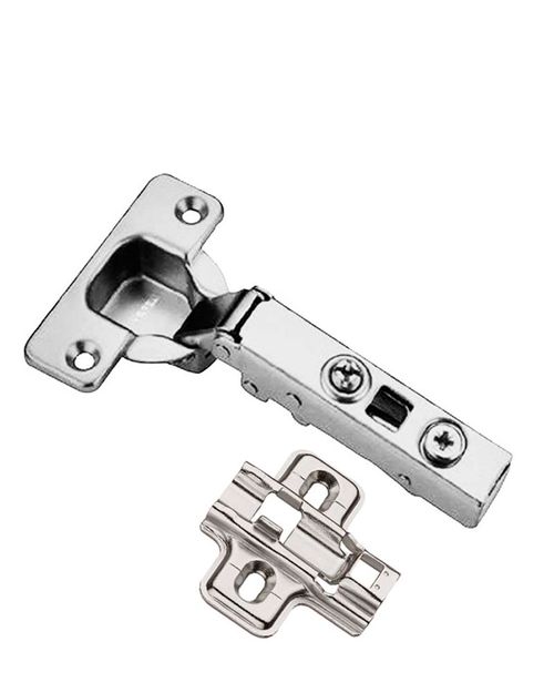 Dobradiça 35mm Metalla Clip + Calço Reta com Amortecedor 105º Hafele