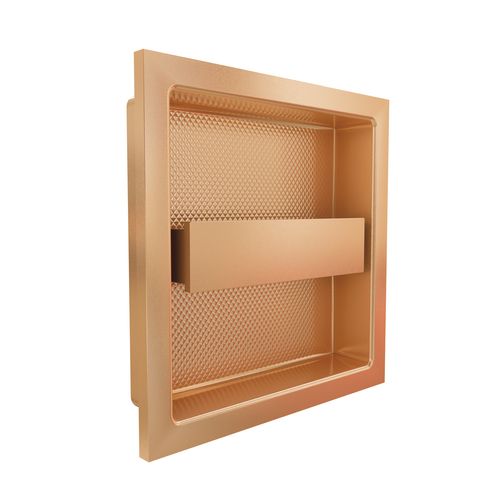 Puxador Livorno de Embutir 98x98mm Dourado Matte Zen