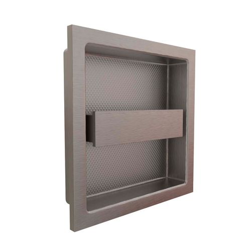 PUXADOR LIVORNO DE EMBUTIR 98X98MM NÍQUEL VELHO ZEN