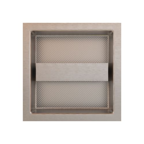 Puxador Livorno de Embutir 98x98mm Níquel Escovado Zen