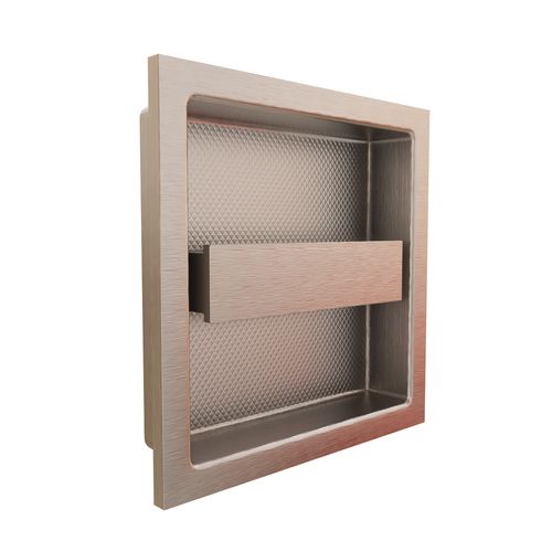 Puxador Livorno de Embutir 98x98mm Níquel Escovado Zen
