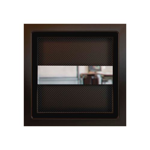 Puxador Livorno de Embutir 98x98mm Preto e Cromado Zen