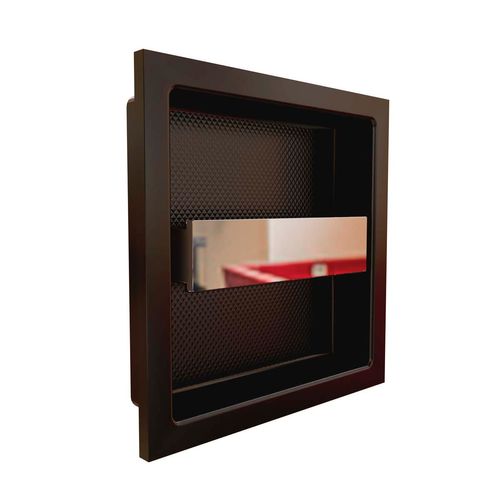 Puxador Livorno de Embutir 98x98mm Preto e Cromado Zen