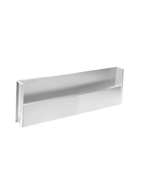 Puxador Cardiff 640mm Fosco com Couro Branco Zen
