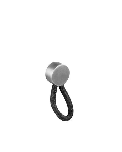 Puxador Fune Titanium com Couro Zen
