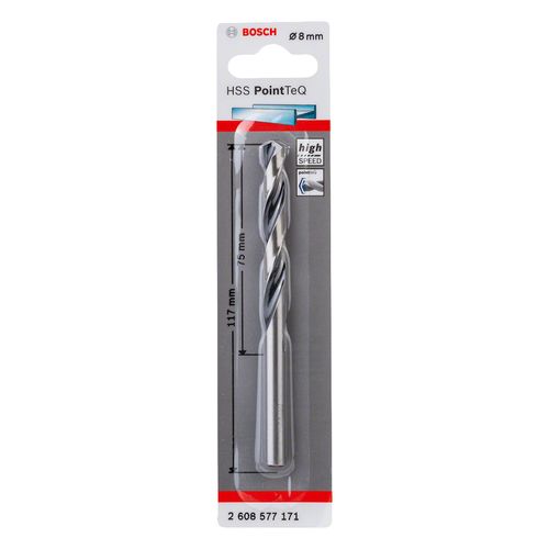BROCA PARA METAL HSS-POINT TEQ 8.0MM BOSCH