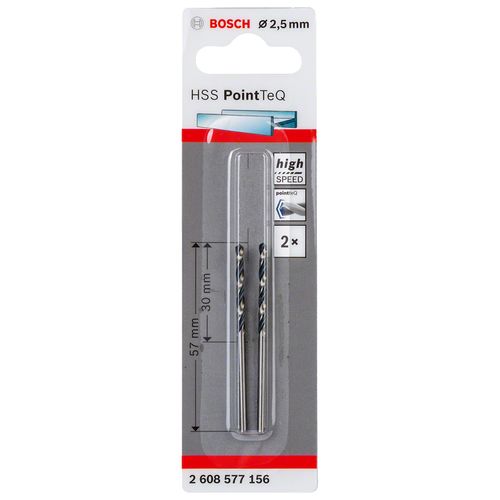 Broca para Metal Hss-point Teq 2.5mm 2 Peças Bosch