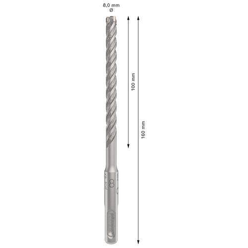Broca para Martelo Sdsplus -5x para Concreto 8mm Bosch